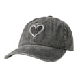 thumbnail image 1 of Pacific Brim Classic Baseball Cap Cotton Adjustable Dad Hat, Heart (Unisex), 1 of 7
