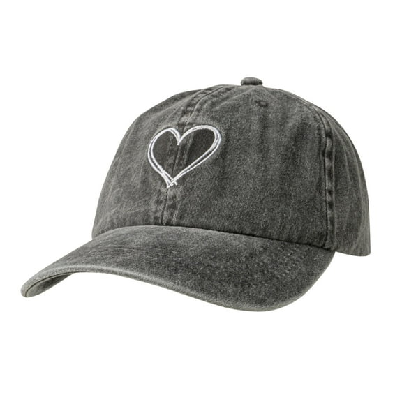 Pacific Brim Classic Baseball Cap Cotton Adjustable Dad Hat, Heart (Unisex)