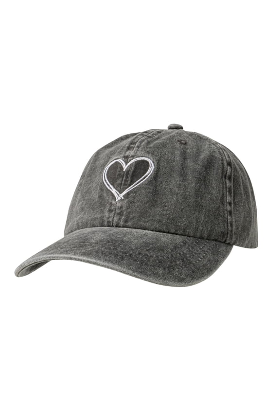 Classic Baseball Cap Cotton Adjustable Dad Hat, Heart (Unisex)