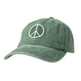 thumbnail image 1 of Pacific Brim Classic Baseball Cap Cotton Adjustable Dad Hat, Peace (Unisex), 1 of 7