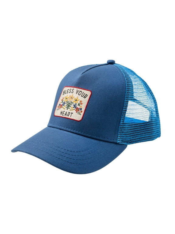 Foam Trucker Hat Classic Adjustable Cap with Mesh Side Panels, Bless Your Heart (Unisex)