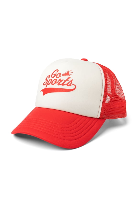 Foam Trucker Hat Classic Adjustable Cap with Mesh Side Panels, Go Sports (Unisex)