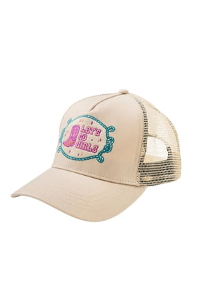 Foam Trucker Hat Classic Adjustable Cap with Mesh Side Panels, Let's Go Girls (Unisex)
