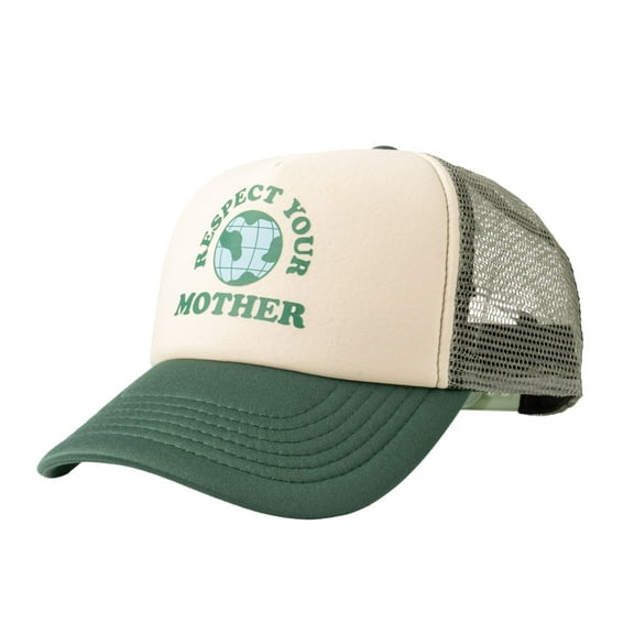 Pacific Brim Foam Trucker Hat Classic Adjustable Cap with Mesh Side Panels, Respect Your Mother (Unisex)