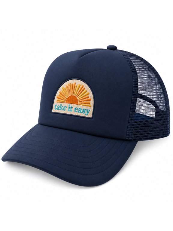 Take It Easy Foam Trucker Hat, Mesh Snapback, One Size