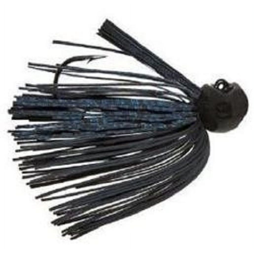 bass patrol lures Pacific Catch BPJ1237 Bass Patrol Black Blue 1/2Oz Fishing Lure Jighead