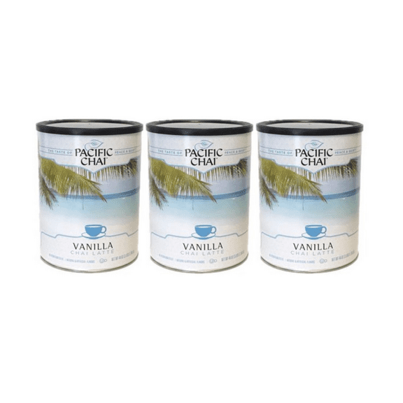 Pacific Chai Vanilla Chai Latte, 48 oz (Pack of 3)