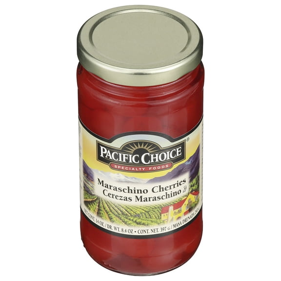 Pacific Choice Maraschino Cherries Large Plain cs 12/14 oz