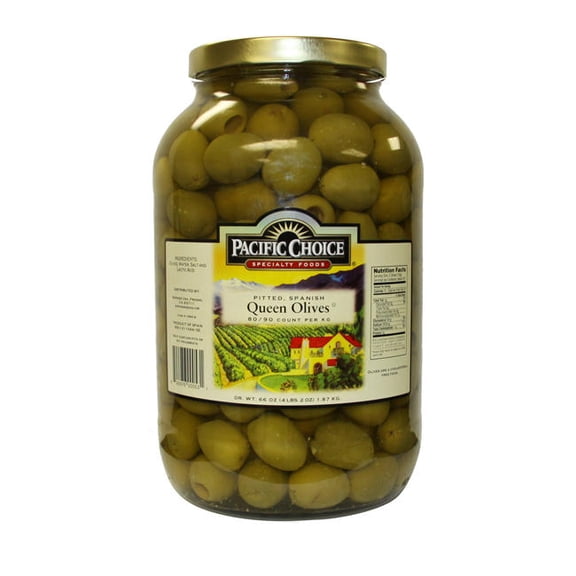 Pacific Choice Queen Olive Pitted 80-90 ct per kg cs 4/1 gal