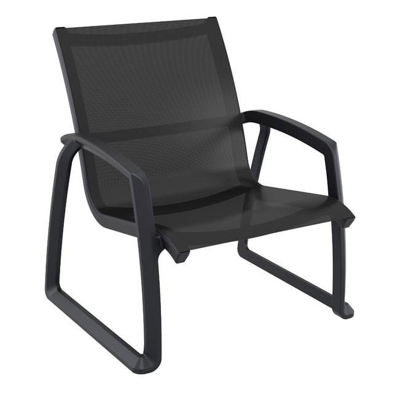Pacific Club Arm Chair Black Frame Black Sling