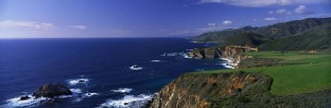 Pacific Coast Big Sur California USA Canvas Art - Panoramic Images (18 x 6)