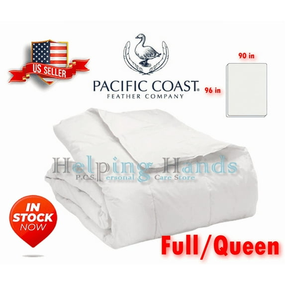 Pacific Coast Feather Co Gray Duck Down 230TC White Hotel Luxury Lightweight Blanket Full-Queen