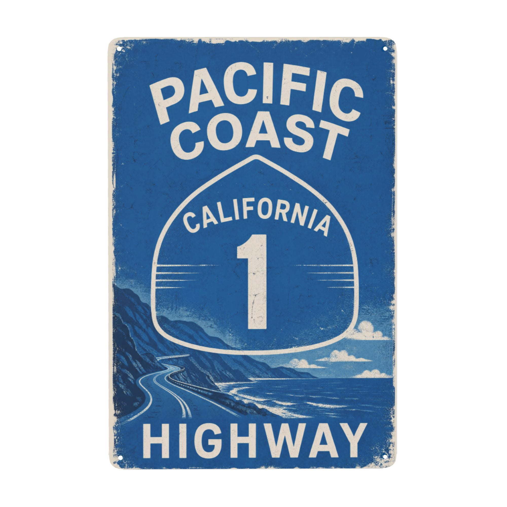 レア！　カリフォルニア　PACIFIC COAST ロードサイン　本物　USA レア！ カリフォルニア PACIFIC COAST ロードサイン 本物 USA 正規取扱店