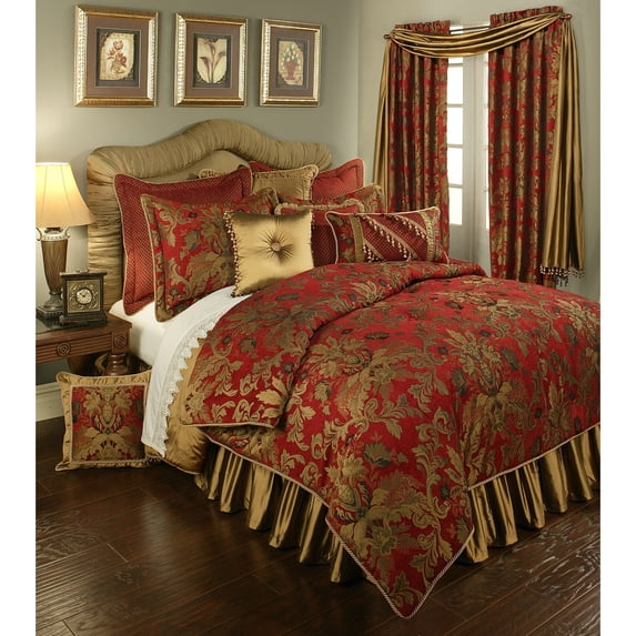 Pacific Coast Home Furnishings PCHF Verona Red 3-piece Luxury Comforter Set California King