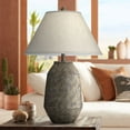 thumbnail image 1 of Pacific Coast Lighting Lagos 28" Tall Jar Country Cottage Table Lamp Brown Dark Terracotta Finish Single Living Room Bedroom, 1 of 5