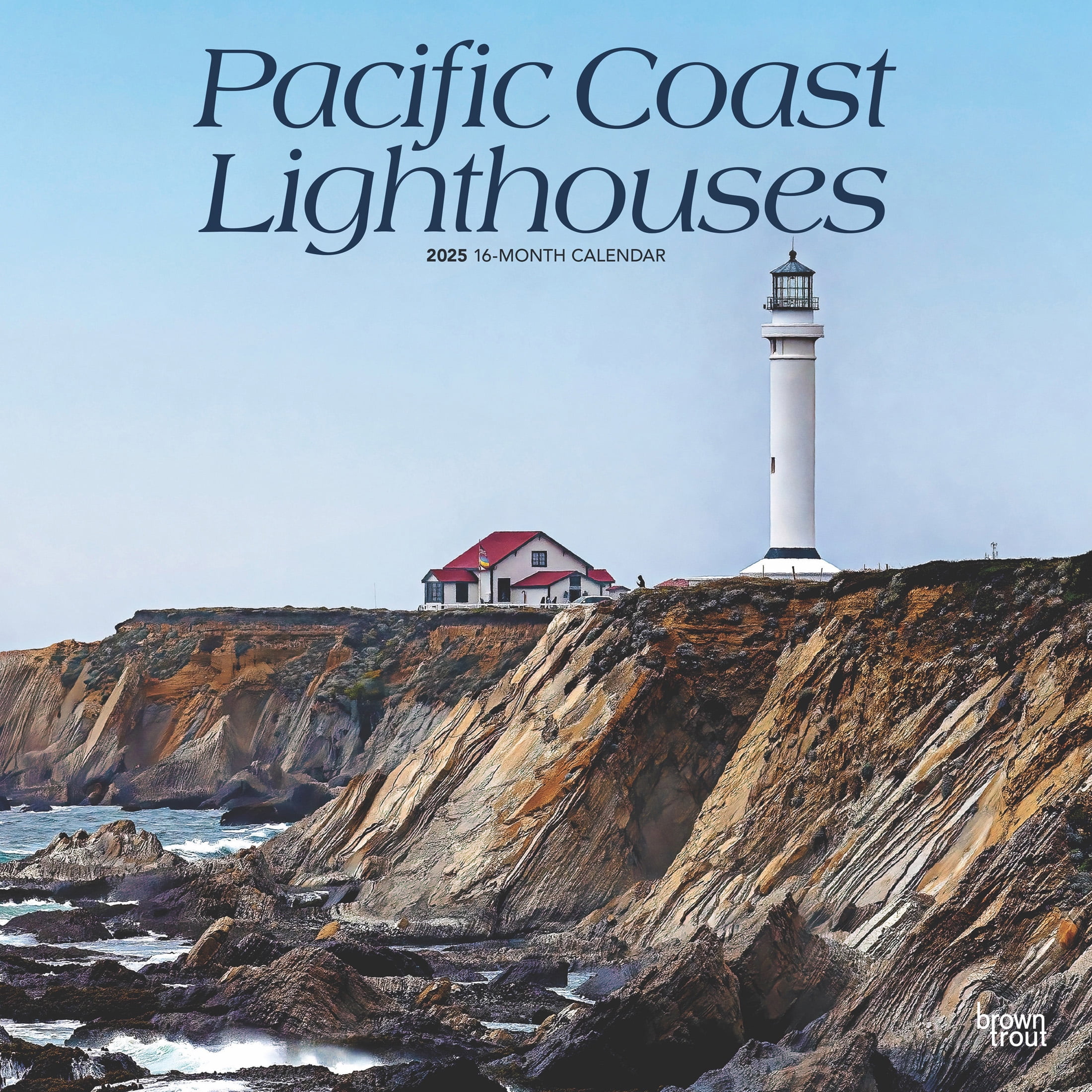 Pacific Coast Lighthouses 2025 12x24" (Hanging) Wall Calendar
