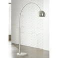 thumbnail image 1 of Possini Euro Design Basque Modern 77 1/2" Tall Standing Floor Lamp Large Arc Foot Switch Silver Metal Brushed Nickel Finish, 1 of 3