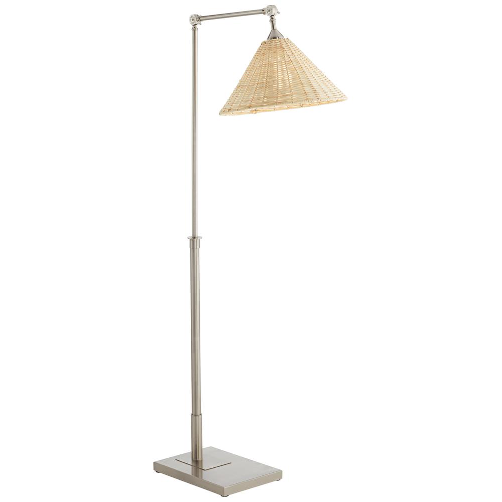 64" Décor Therapy Amber Glass Downbridge Floor Lamp, Bronze Finish