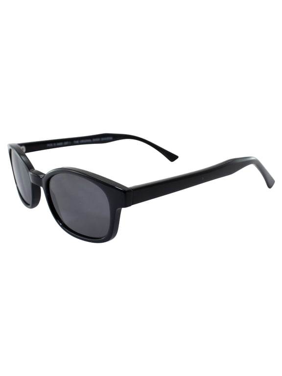 Original KDs Biker Sunglasses for Men and Women Black Frame with Smoke Lens Motorcycle Riding Glasses UV Protection