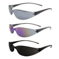 thumbnail image 1 of Pacific Coast Skinny Joes Slim Sunglasses 3-Pack Smoke, Silver Mirror and Colored Mirror Lenses, 1 of 9