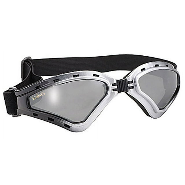 Pacific Coast Sunglasses Airfoil 9110 Mirror Folding Goggles Silver Lens (Black Silver Lens)