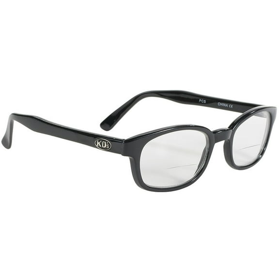 Pacific Coast Sunglasses X-KD Bifocal Readerz Black Frame Clear Lens 2.5 Magnification