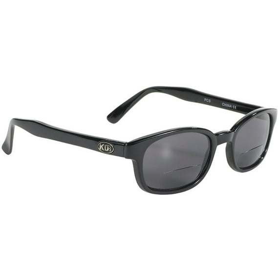 Pacific Coast Sunglasses X-KD Bifocal Readerz Black Frame Smoke Lens 1.50 Magnification