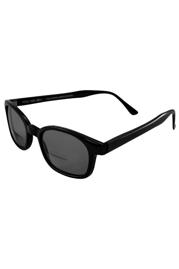 X-KD Bifocal Readerz Black Frame Smoke Lens 1.75 Magnification