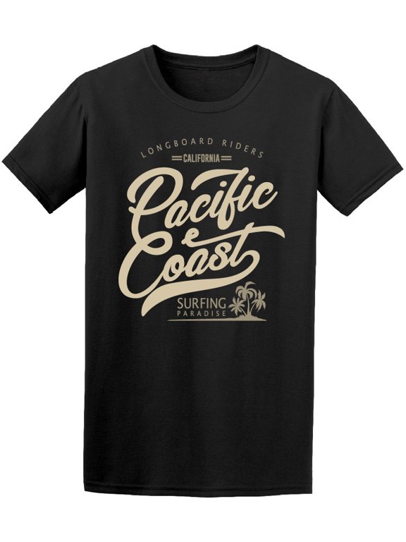 Pacific Coast Surfing Design T-Shirt Men -Image by Shutterstock, Male Medium