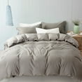 thumbnail image 1 of Pacific Coast Textiles Solid Duvet Cover Set, 200 Thread Count, Gray, King (3 Count), 1 of 3