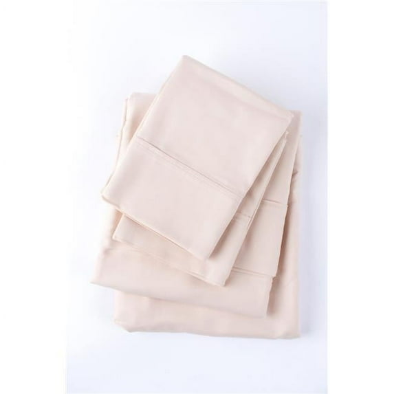 Pacific Cotton 300SATIN-BLUS-FU 300 Thread Count Sateen Sheet Set, Blush - Full Size