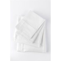 Pacific Cotton 300SATIN-WHIT-TW 300 Thread Count Sateen Sheet Set, White - Twin Size