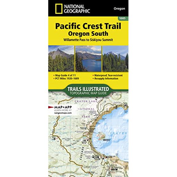 Pre-Owned Pacific Crest Trail: Oregon S: Topographic Map Guide (National Geographic Topographic Map Guide) Paperback