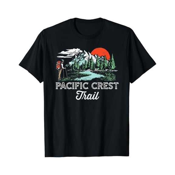Pacific Crest Trail Vintage Distressed Backpacker Graphic T-Shirt