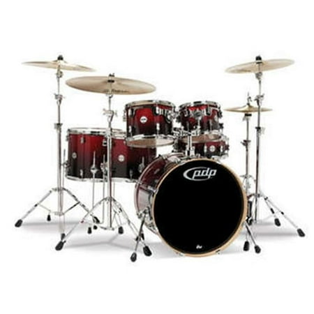 Pacific Drums CM6 Concept Maple Drum 6-Piece Shell Pack - Red Black Fade