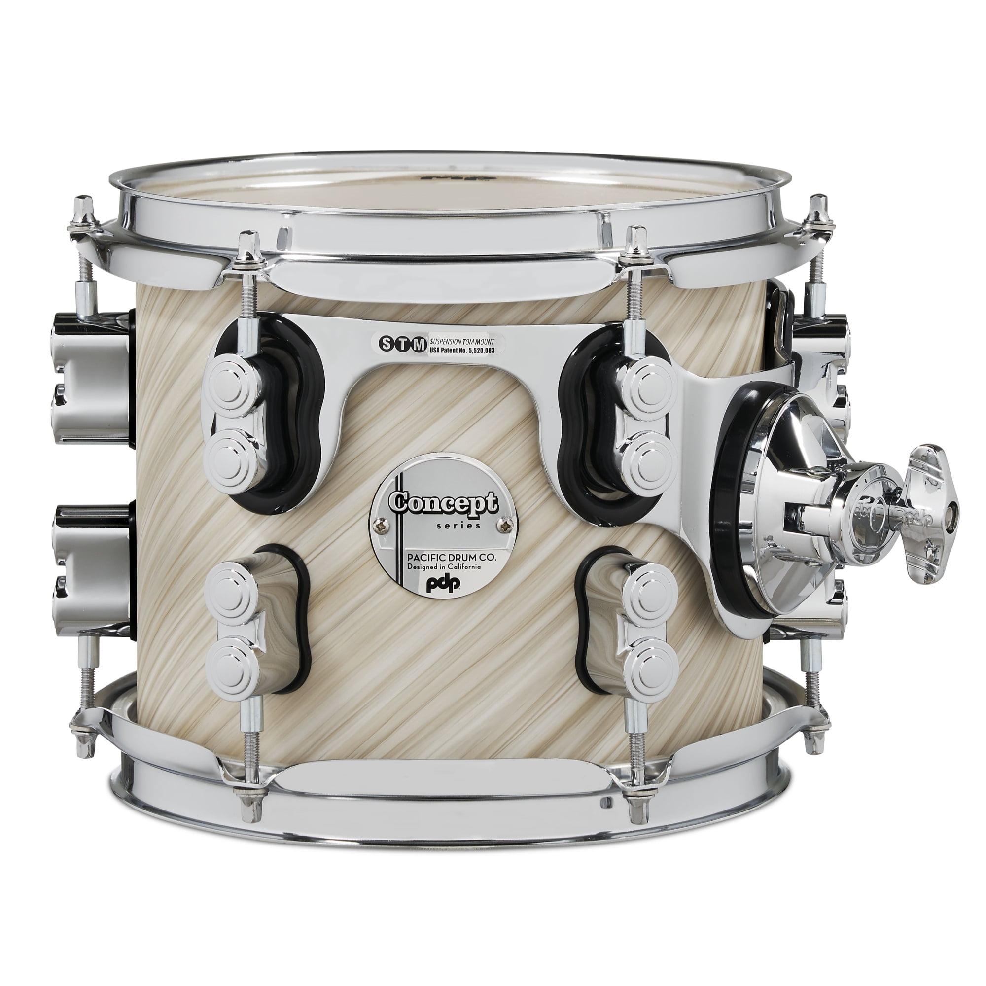 PDP Concept Maple 7x8 Suspended Tom Twisted Ivory Finish Ply w/ Chrome Hardware