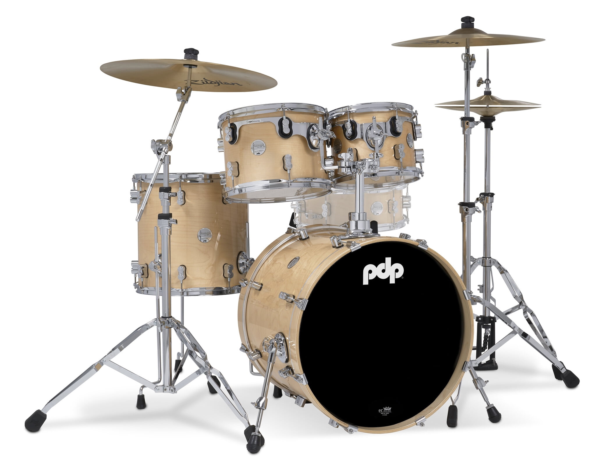 Pacific Drums & Percussion PDCM20FNNA 20 in. Concept Maple Fusion Shell Pack, Natural Lacquer