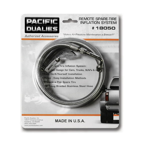 Pacific Dualies 18100 Max EZ Air 7-Inch Braided Stainless Steel Valve Stem