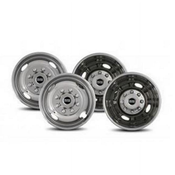 Pacific Dualies 19.5 x 6.75 in. 8-Lug Wheel Simulator - White