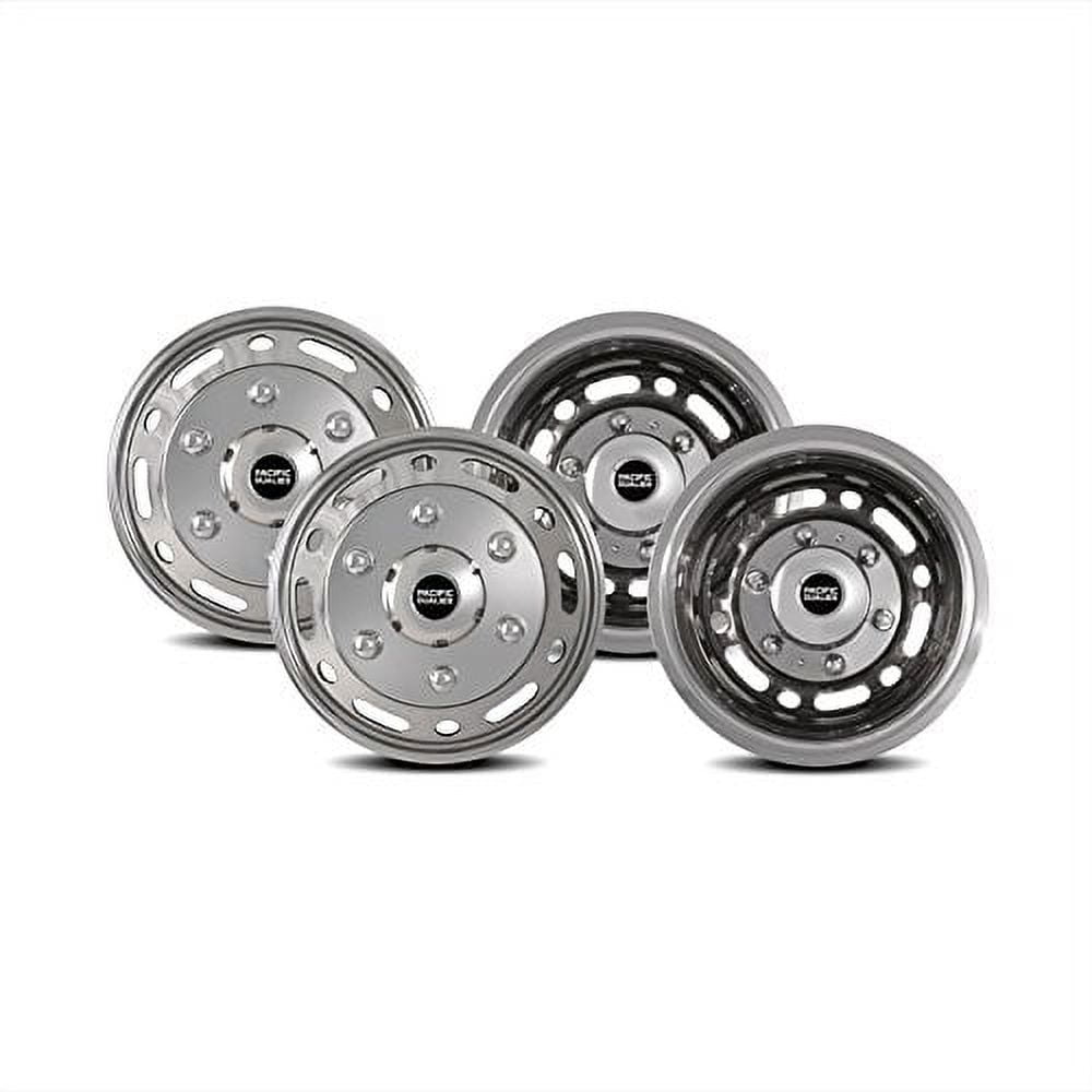 Pacific Dualies 441608 16" Polished Stainless Steel Wheel Simulator