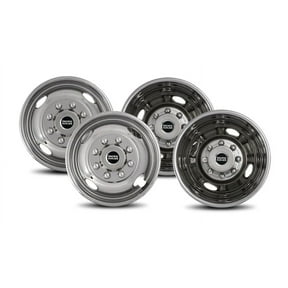 Pacific Dualies 49-1608 Polished 16 Inch 8 Lug Stainless Steel Wheel Simulator