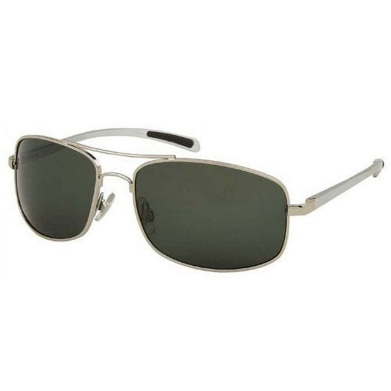 Pacific Edge Aviator Polarized Sunglasses with Flex Frame - Dark Grey Frame  & Black Smoke Lens