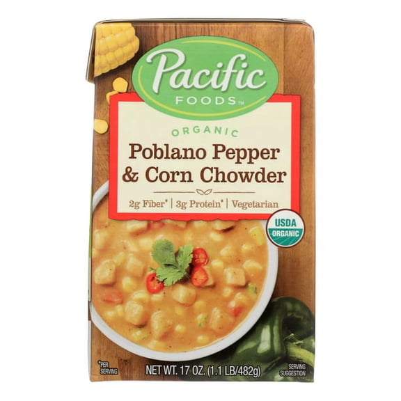 Pacific Foods - Chwdr Poblano Corn - Case Of 12-16.3 Oz