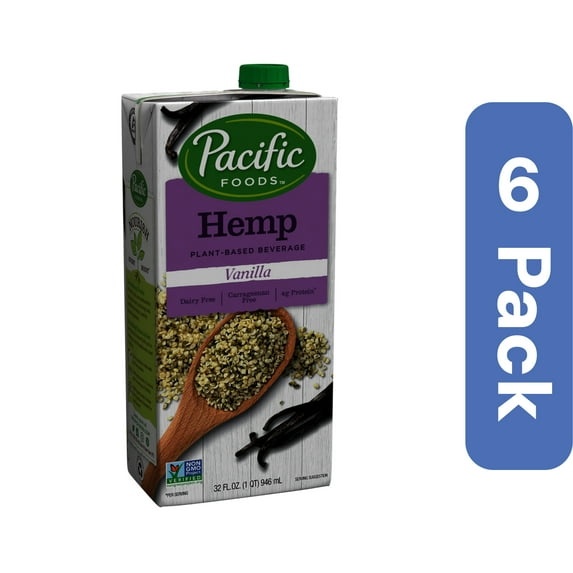 Pacific Foods Hemp Milk Vanilla 32 fl oz (Pack Of 6)