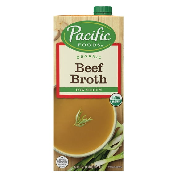 Pacific Foods Low Sodium Beef Broth Organic 32 oz (Pack Of 12)