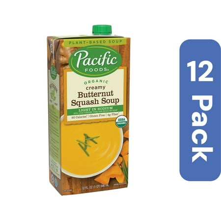 Pacific Foods Low Sodium Butternut Squash Soup Organic 32 oz (Pack Of 12)