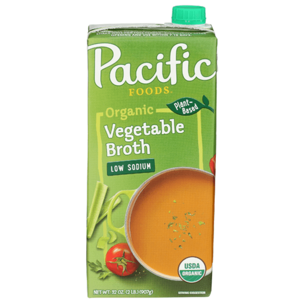 Pacific Foods Low Sodium Organic Vegetable Broth 32 fl oz - Pack of 3