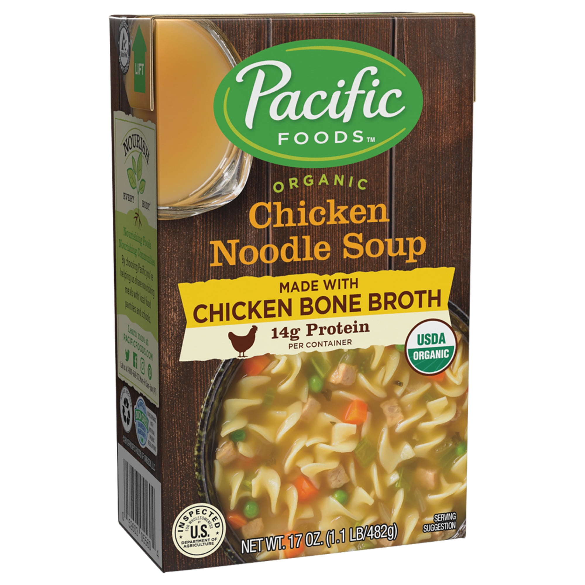 Pacific Foods Organic Bone Broth Chicken Noodle Soup, 17oz
