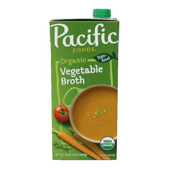 Pacific Foods Organic Broth Vegetable -- 32 fl oz Pack of 3