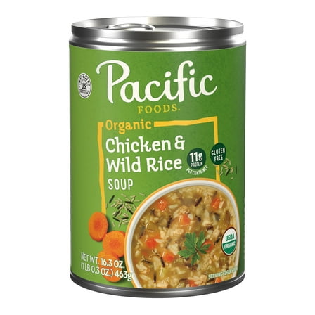 Pacific Foods Organic Chicken and Wild Rice Soup, 16.3 oz Can